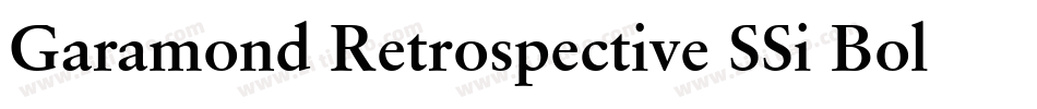Garamond Retrospective SSi Bold字体转换
